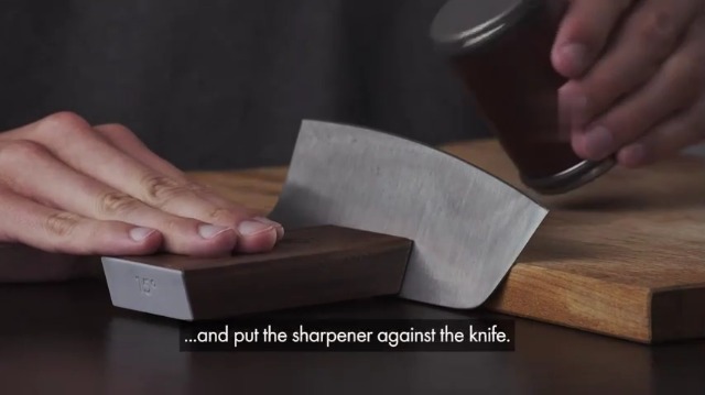 Aiguiseur Couteaux Bois Roulant Double Angle 15°/20° - Affûteur Pro Avec Guide Précis