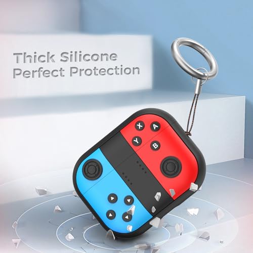 Image of TRONWIN for AirPods Pro 3 Case - 2025 Silicone Cover Gamepad Design Case for Apple AirPods Pro 3rd Generation, Cute Air pod Pro 3 Cover for Men /Women (Blue&Red)