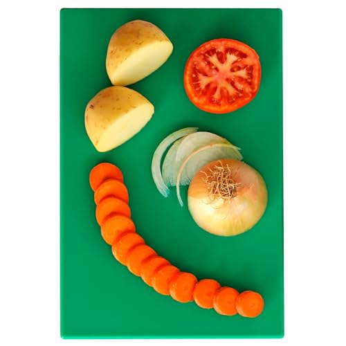Tabla de corte profesional, Tabla de picar, Tabla de cocina, Tabla para alimentos, Tabla antibacteriana, Polietileno, No deja sabor ni olor, Antibacteriana, 30 x 20 x 1.5 cm, Verde