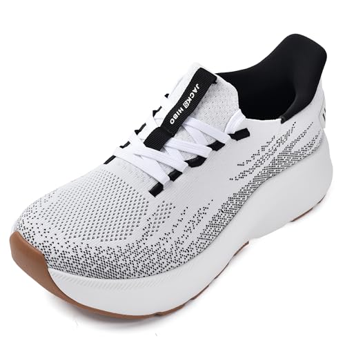 Image of JACKSHIBO Slip in Women Hands Free Shoes Wide Toe Box Arch Support Sneakers | Slip on, Plantar Fasciitis Orthopedic, Metatarsal Pads, Thick Cushion Zero Drop Sole, Walking Athletic Tennis Gym Workout