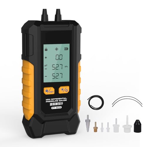 PT503 Mini Digital Manometer Dual Port Gas Pressure Tester
