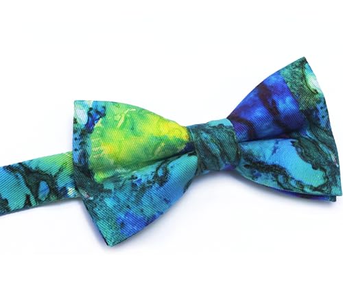 Image of Colorful Fun Pattern Pre-Tied Bow Tie Mens Floral Space Adjustable Bowtie