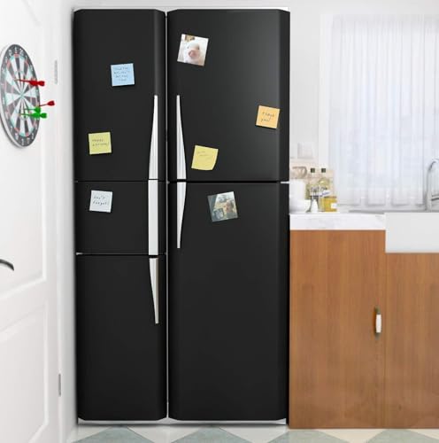 Image of ONETON Peel and Stick Black Matte Contact Paper Waterpoof Self Adhesive Decorative Wallpaper for Wall Kitchen Wallpaper for Bedroom (Black MATT WP, 12X50 inch)