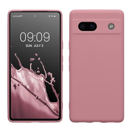 Custodia Compatibile con Google Pixel 7a Cover - Back Case per Smartphone - Protezione Gommata - antico rosa silicone tpu