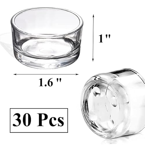 Goldeal 30 Pcs Small Clear Glass Tealight Candle Holders,Tealight Holders Bulk Use For Weddings Parties Dinner,For 1.5 Inch Tealight. As Well As Candle Mould… thumb #1