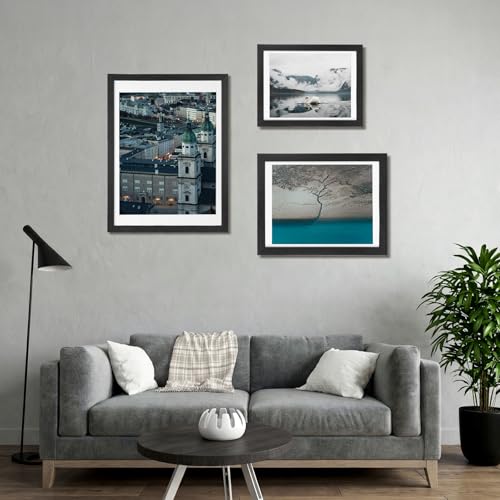 Image of HOUSE DAY 12x16 Poster Frame Wood and HD Plexiglass Black for Wall, 1 Pack