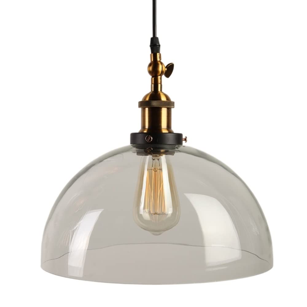 Lámpara colgante de vidrio vintage E27 iluminación hogar cocina comedor
