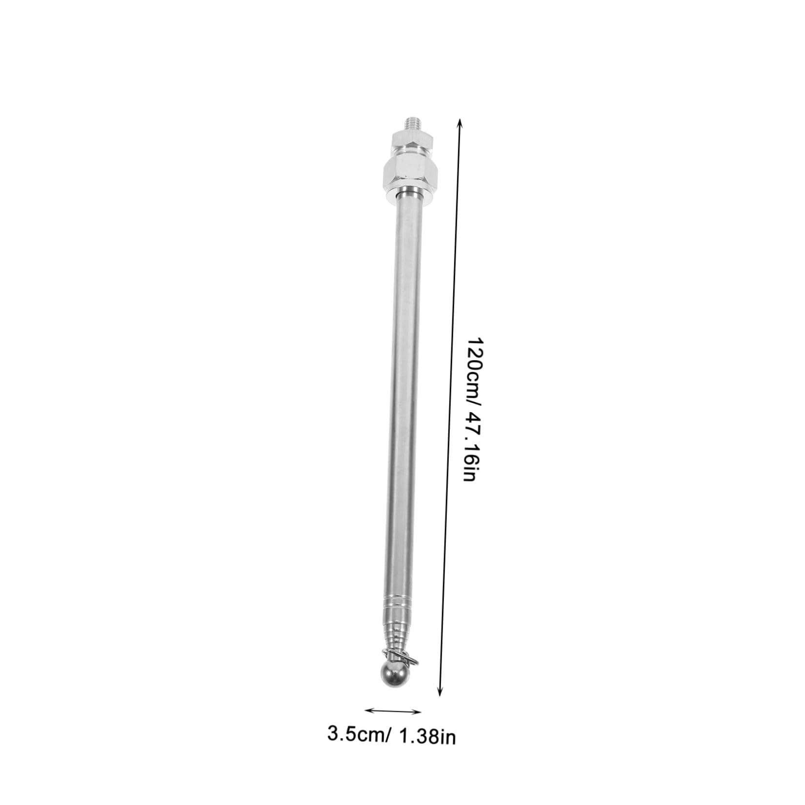 Cabilock Asta de Bandera Retráctil para Bicicleta de Aleación de Aluminio y Acero, Portátil Longitud Ajustable para Mayor Seguridad en Paseos