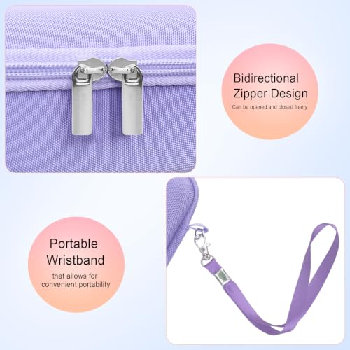 Image of Elonbo Camera Case for Panasonic LUMIX ZS99 / TZ99 / ZS80 / ZS70 / ZS300 / ZS200 / ZS100 / LX10 Point and Shoot Camera. Panasonic LUMIX Digital Camera Carrying Case. with Mesh Pocket fits Battery, Purple