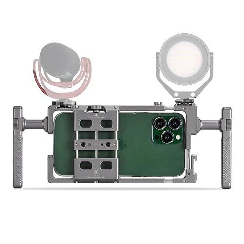 SWFOTO PCR-01 汎用 スマホケージ 撮影用スタンド 手持ち グリップ vlog iphone カメラグリップ iphone 動画 手ブレ防止