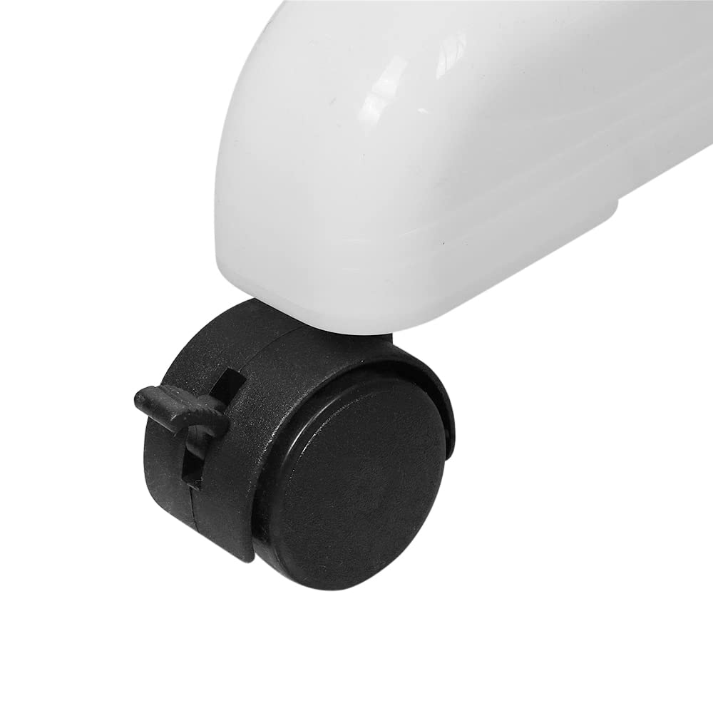 HUOLE Stendino Verticale a Torre, Appendiabiti con Ruote, Stendibiancheria Pieghevole Metallo con 4 Ripiani Regolabili, 3 Livelli,Salvaspazio Stendibiancheria,3 strati - plastica bianca