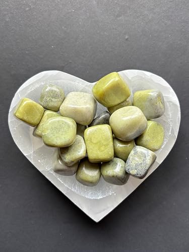 Image of Tumbled Stones, Natural Crystal Healing Stones, Home Office Decor, Aquarium Decorative Pebbles, Vase Fillers (Serpertine, 100)