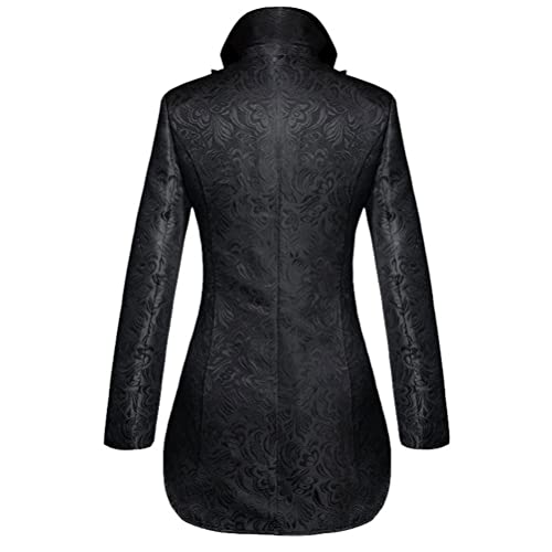 Men's Gothic Jacquard Tuxedo Blazer Medieval Victorian Double Breasted Tailcoat Formal Wear Dinner Jacket2