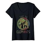 Photo Gallery donna maglietta da attivista a destra di save the elephants maglietta con collo a v Photo Gallery donna maglietta da attivista a destra di save the elephants maglietta con collo a v