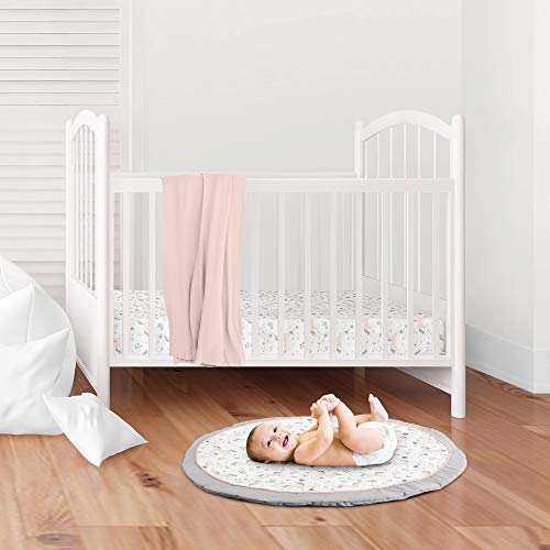 Sweet Jojo Designs Pink, Grey And Gold Playmat Tummy Time Baby And Infant Play Mat For Unicorn Collection #TOP1