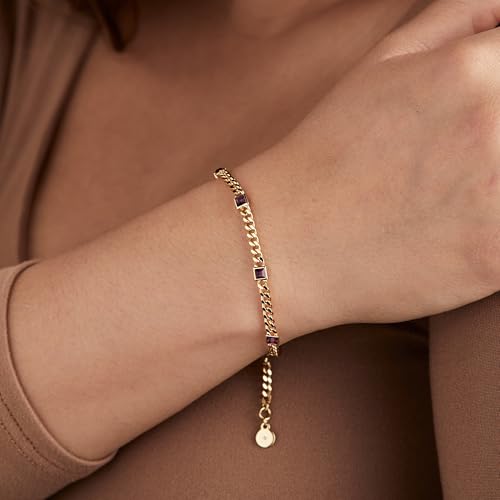 Image of Alex and Ani September Birthstone Sapphire Curb Chain Bracelet