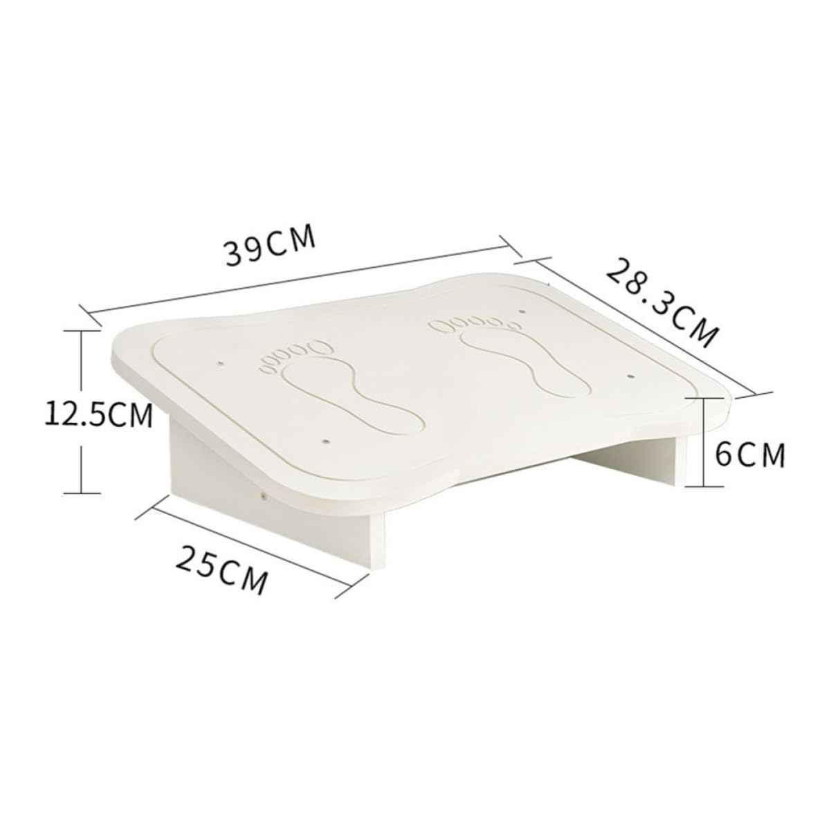 Abaodam Reposapiés de Oficina, Antideslizante, Tablero Artificial Blanco