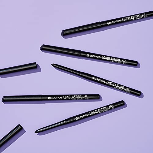 Essence | 5-Pack Black Longlasting Eyeliner Pencil | Water-Resistant & Applies Smoothly & Evenly | Retractable | Vegan & Paraben Free | Cruelty Free #TOP4
