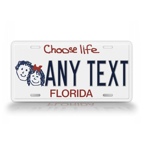 Choose Life Personalized Florida License Plate Pro Life FL Custom Auto Tag