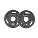CAP Barbell Black 2-Inch Olympic Grip Plate, 5-Pounds, Pair