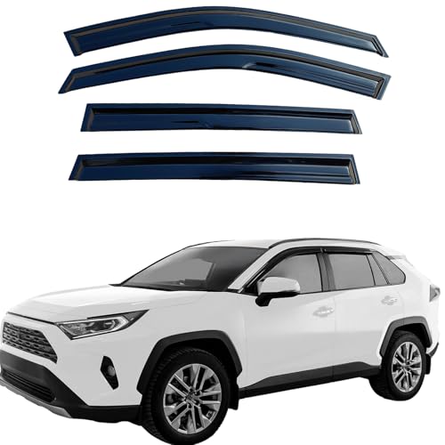 LIKDIKDIK Extra Durable Rain Guards Window Visors Deflectors for Toyota Rav4 2019-2025,Tape On Vent Visors Rain Deflectors for Car Windows,Fits 19-25 Rav4