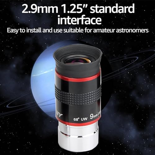 Ocular de telescopio de 1,25 y 68 grados gran angular para astronomía planetaria 7