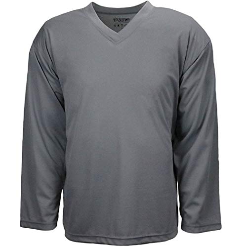 TronX Hockey Practice Jersey (Grey Kids L/XL)