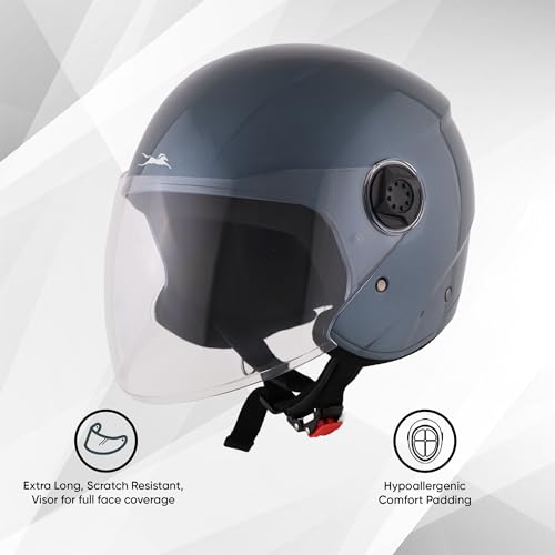 Image of TVS iQube Open Face Helmet for Men & Women | ISI Certified
