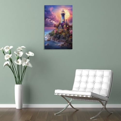 Impression sur toile phare côtier tableau mural mer 30x45 - 5