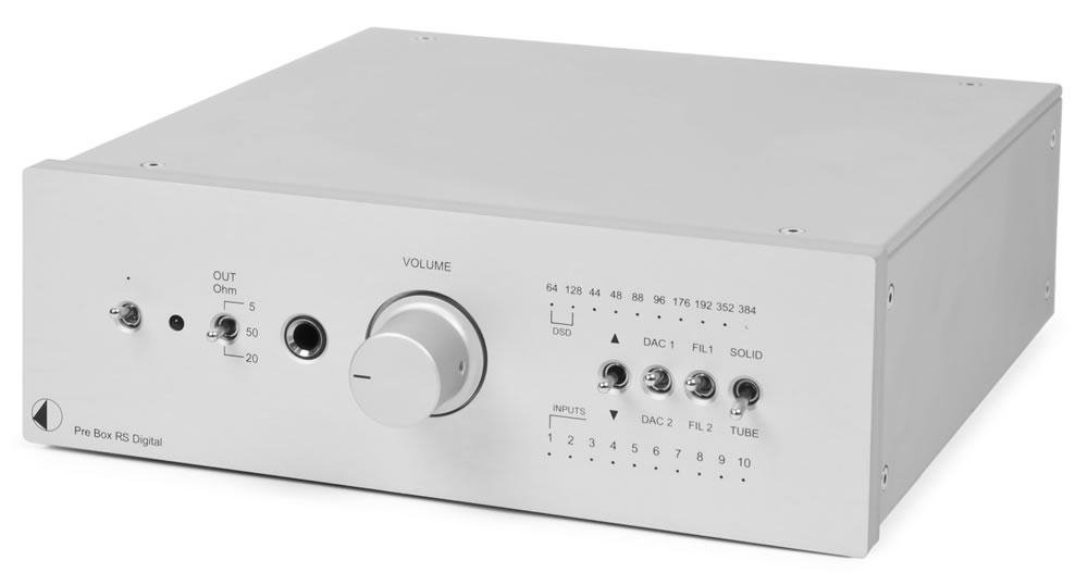 Pro-Ject Pre Box RS - Preamplificador digital, color plateado