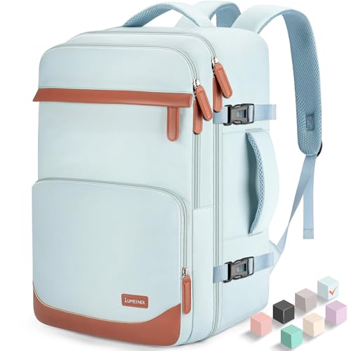 Image of 40L Travel Backpack, Flight Approved Carry On Laptop Backpack | Water-resistant, Personal Item Travel Bag, Fits 15.6 /17.3 inch Laptop, Hiking, Camping, Business, Commute, Men & Women