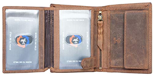 FLW-HL Natural Strong Genuine Leather Wallet with a Carp3