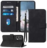 Moment Dextrad for Moto G Stylus 5G 2024 Case Wallet,Card Holder Slots,Wrist Strap,TPU Interior Protective,Stand PU Leather Folio Flip Cover for Moto G Stylus 5G 2024 (Black)