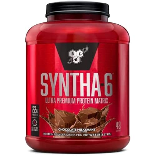 BSN SYNTHA-6 Premium Protein Powder, 6g Fiber, Whey Isolate, 48 Servings