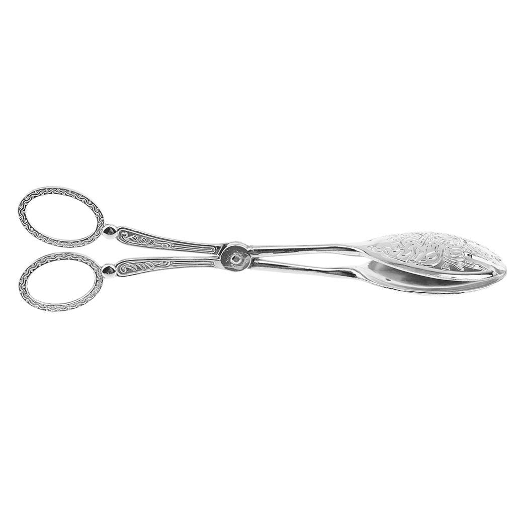 CALANDIS® Buffet Party Catering Serving Tongs Salad Tongs Cake Bread Clip Silver #1