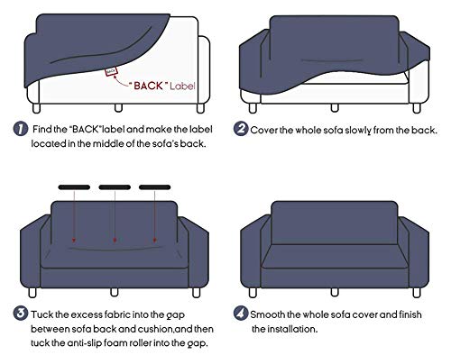 Housse de canapé extensible pour masquer les taches et protéger le salon - 4