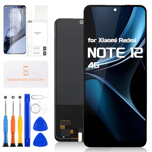 for Xiaomi Redmi Note 12 4G Screen Replacement - LCD Display for Redmi Note 12 Digitizer for Redmi Note 12 4G LCD Assembly 23021RAAEG 23021RAA2Y (Not for Xiaomi Note 12 4G)