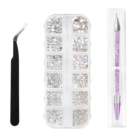FUZVOL 1500 PCS Rhinestones Nail Art Set Cover