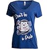 Dont-Be-a-Prick-Funny-Hedgehog-Attitude-Humor-Saying-V-Neck-T-Shirt-for-Women Don't Be a Prick | Funny Hedgehog Attitude Humor Saying V-Neck T-Shirt for Women-(Vneck,M) Vintage Royal