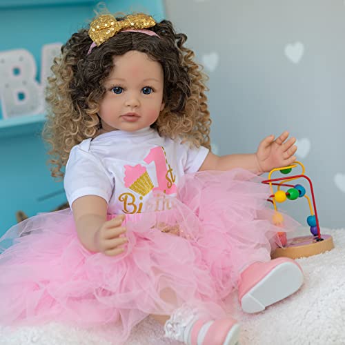 Muñeca Reborn Bebé Realista Silicone 24 Pulgadas miniatura 4
