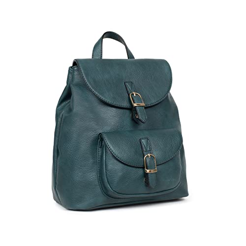 Hexagona - Sac à Dos - Compatible téléphone Portable - pour Femme - Collection Toscane - Bleu pétrole