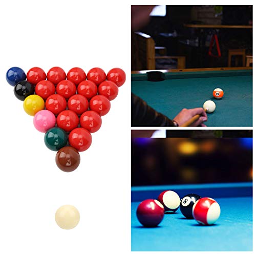 22 Piece Snooker Billiard Balls Set 52.2mm 2.1 inch Resin Pool Balls for Pool Tables Precision Balanced Smooth Hitting Comfort Professional Grade Tournament Standard Size - Image 2