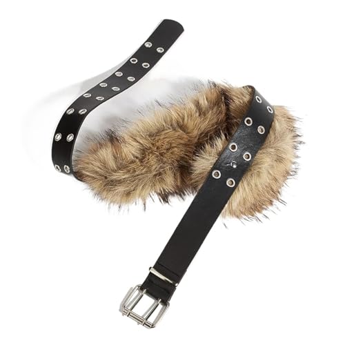 Ceinture corset Y2K avec métal et peluche pour sublimer vos jeans