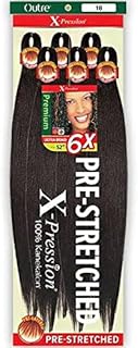 Outre X-Pression Pre-Stretched 6X ULTRA BRAID 52 (Color:1B Off Black, Pack of 5)