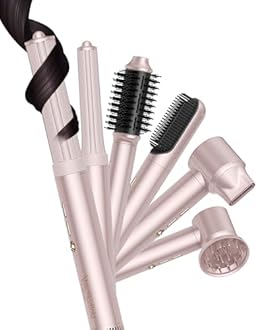 Make Mee Bold AirCurl & Multistyler 7X – Hair Styler for Women | AirCurl Hair Styler, Hair Dryer with Diffuser, Hair Volumizer Brush & Straightener Comb | Frizz-Free Styling & Fast Drying, Gifts for woman