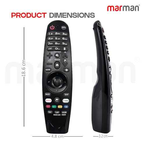 Image of marman Compatible with LG Tv Magic Remote Control Original Model AN-MR18BA Suitable for Smart 4K UHD OLED Android Television Non Voice Command and Without Pointer & Scrolling Function