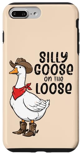 Goose Silly On The Loose Cowboy �ʔ������� �����Y ���f�B�[�X �L�b�Y �X�}�z�P�[�X iPhone 7 Plus/8 Plus �p