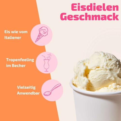 Pina Colada Eispaste │ Exotischer Genuss mit Ananas und Kokos │ MEGA GESCHMACK │ Verfeinere dein Eis, Desserts, Getränke uvm mit einer extra Portion Geschmack │ Inhalt 250 g – Bild 3