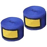 SUNGOOYUE Sanda Vendas para Manos de Boxeo de Algodón, 16.5 Pies de Largo, 2.0 Pulgadas de Ancho, Vendas Ajustables para Muay Thai con Absorción de Sudor con Diseño de Hebilla para Muñeca