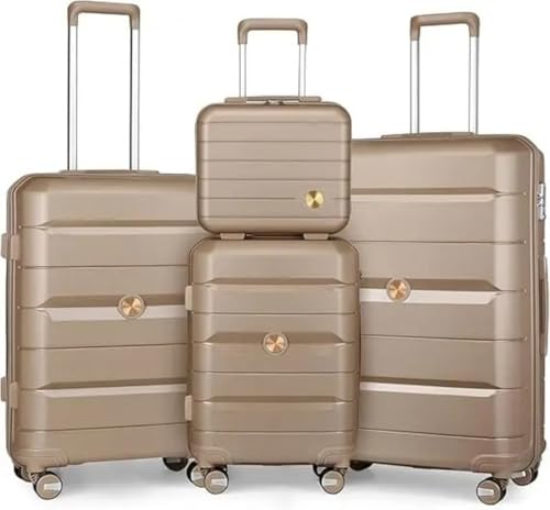Luggage Sets 4 Piece Lightweight Hardside Polypropylene Travel Suitcases with Double Spinner Wheels and TSA Lock